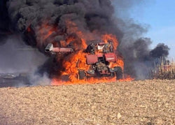 Preventing fires in combines during harvest