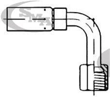 FEMALE FOR SEAL SWIVEL 90 DEGREE LONG DROP TUBE ELBOW