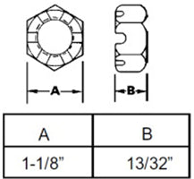 SPINDLE NUT FOR CASE IH