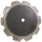 24 INCH X 1/4 INCH NOTCHED WEAR TUFF DISC BLADE WITH PILOT HOLE