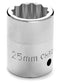 25MM X 12 POINT STANDARD IMPACT SOCKET - 3/4 INCH DRIVE