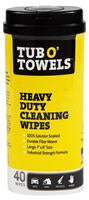 TUB O' TOWELS HEAVY DUTY CLEANING WIPES - 40 COUNT