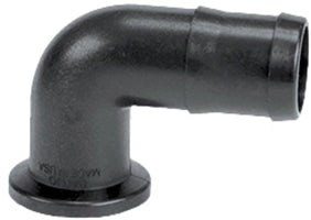 MANIFOLD FLANGE FITTING - 1" FLANGE X 90 DEGREE 1-1/4" HOSE BARB