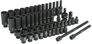 53 PC 1/4" DRIVE SAE & METRIC IMPACT SOC