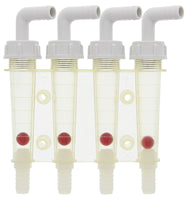 REDBALL SPRAY TIP MONITOR FOR SQUEEZE PUMP- 4 COLUMN - 1/2" HOSE BARB ELBOW