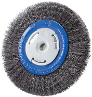 CRIMPED WIRE WHEEL - 6" X 1/2" X 2" (1/2", 5/8") FOR BENCH GRINDER