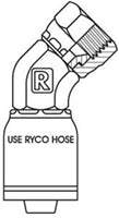 FEMALE 45 DEGREE ELBOW WITH 7/8 INCH THREAD FOR 3/8 INCH HOSE