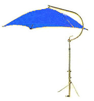 DELUXE UMBRELLA KIT COMPLETE WITH BLUE COVER AND MOUNTING BRACKET