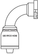 CODE 61 FLANGE 90 DEGREE BEND WITH 1-1/4 INCH THREAD FOR 1 INCH HOSE