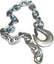 3/8" x 35" CLASS 4 HI TEST GRADE 43 SAFETY CHAIN WITH FORGED SLIP HOOK, 5,400 LB. WORKING-LOAD-LIMIT