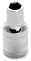 5MM X 6 POINT STANDARD IMPACT SOCKET - 1/4 INCH DRIVE