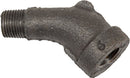 1/8 INCH X 1/8 INCH MNPT X FNPT  BLACK IRON STREET ELBOW - 90, WHILE SUPPLIES LAST