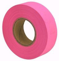 FLUORESCENT PINK MARKING TAPE - 1-3/16 INCH X 50 YARDS