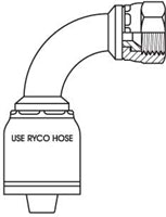 JIC FEMALE 90 DEGREE BEND WITH 1-5/16 INCH THREAD FOR 1 INCH HOSE