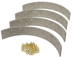 BRAKE LINING, SET OF 4, WITH RIVETS. 2" W X 15- 1/2" L. TRACTORS 9N, 2N