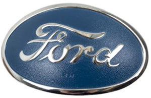 9N FORD HOOD EMBLEM - BLUE BACKGROUND