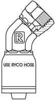 JIC FEMALE 45 DEGREE BEND FORGED WITH 9/16 INCH THREAD FOR 3/8 INCH HOSE