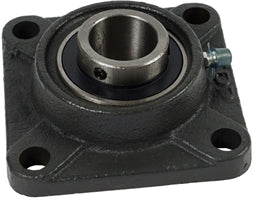 4 HOLE CAST IRON FLANGE WITH 1-1/4" BEARING - SET SCREW LOCK   72mm HOUSING