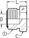 3/8 MALE OFS - PLUG - STEEL