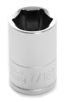 7/16 INCH X 6 POINT STANDARD IMPACT SOCKET - 1/4 INCH DRIVE