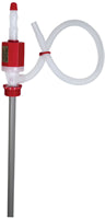 HAND-OPERATED SIPHON PUMP WITH FLEXIBLE DISCHARGE HOSE