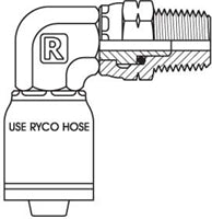 NPT MALE SWIVEL 90 DEGREE BEND WITH 1/4 INCH THREAD FOR 1/4 INCH HOSE