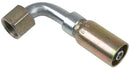 VARI-CRIMP SERIES - 1/4 INCH HOSE, WITH 1/2 X 20 THREAD SIZE, JIC FEMALE 90 ELBOW SWIVEL