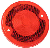 TAILLIGHT LENS, PLASTIC FOR DUOLAMP WITH FOMOCO ON LENS. TRACTORS: 1953 & UP