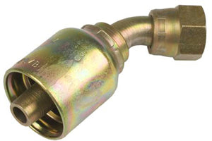 5/8 INCH HOSE X 1-1/16 JIC FEMALE ELBOW - 45 SWIVEL