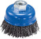 CRIMPED WIRE CUP BRUSH - 4" X 5/8"-11 THREAD FOR ANGLE GRINDER