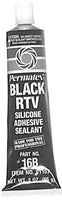 PERMATEX BLACK RTV SILICONE ADHESIVE SEALANT - 3 OUNCE TUBE