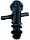 QUICKJET DOUBLE BARB NOZZLE BODY - 1/2" HOSE - HAS TOP DIAPHRAGM