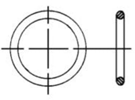 CODE 61 AND 62 FLANGE HEAD O-RING FOR 3/4" FLANGE