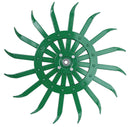 21 INCH ROTARY HOE WHEEL - GREEN