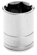 22MM X 6 POINT STANDARD IMPACT SOCKET - 1/2 INCH DRIVE