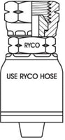 NPSM FEMALE SWIVEL WITH 1/2 INCH THREAD FOR 3/8 INCH HOSE