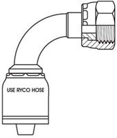 ORFS FEMALE 90 DEGREE BEND WITH 1-7/16 INCH THREAD FOR 1 INCH HOSE