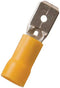 QUICK-SLIDE CONN YELLOW VINYL 12-10AWG 1/4" MALE 15PK