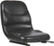 ONE PIECE CONTUERED HIGH BACK SEAT WITH SLIDES FOR UTILITY / INDUSTRIAL APPLICATIONS - BLACK VINYL