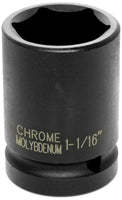 1-1/16 INCH X 6 POINT STANDARD IMPACT SOCKET - 3/4 INCH DRIVE