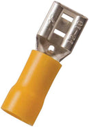 QUICK-SLIDE CONN YELLOW VINYL 12-10AWG 3/8" FEMALE 7PK