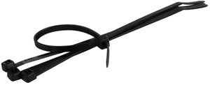 5-1/2 INCH BLACK ZIP TIE WITH 18 LB. RATING - 25/BAG