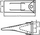 156 SERIES STANDARD LONG CAST BUCKET TOOTH. TOP PIN/CAST,SINGLE PENETRATOR