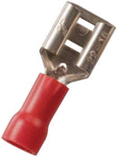 QUICK-SLIDE CONN RED VINYL 22-18AWG 1/4" FEMALE 19PK