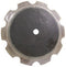 28 INCH X 1/4 INCH NOTCHED WEAR TUFF DISC BLADE WITH 1-5/8 INCH ROUND AXLE