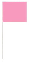 5 X 8 INCH FLUORESCENT PINK SURVEY FLAG