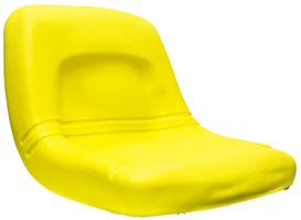 HIGH-BACK STEEL PAN SEAT FOR LAWN & GARDEN APPLICATIONS - YELLOW VINYL