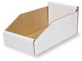 6 INCH X 12 INCH WHITE BIN BOX