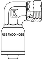 JIC FEMALE 90 DEGREE BEND FORGED WITH 9/16 INCH THREAD FOR 3/8 INCH HOSE