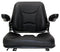 UNIVERSAL AG / INDUSTRIAL SEAT WITH FOLDING BACK & ARMS - BLACK VINYL